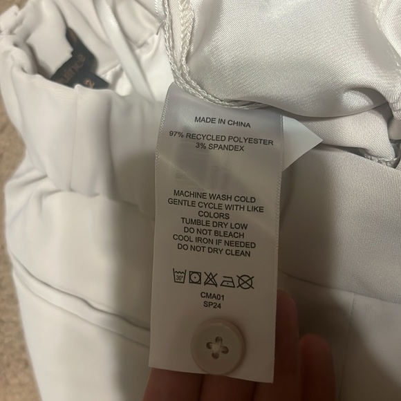 QUINCE Stretch Crepe Pleated Wide Leg Pants Trousers Sand 2 - Picture 10 of 11